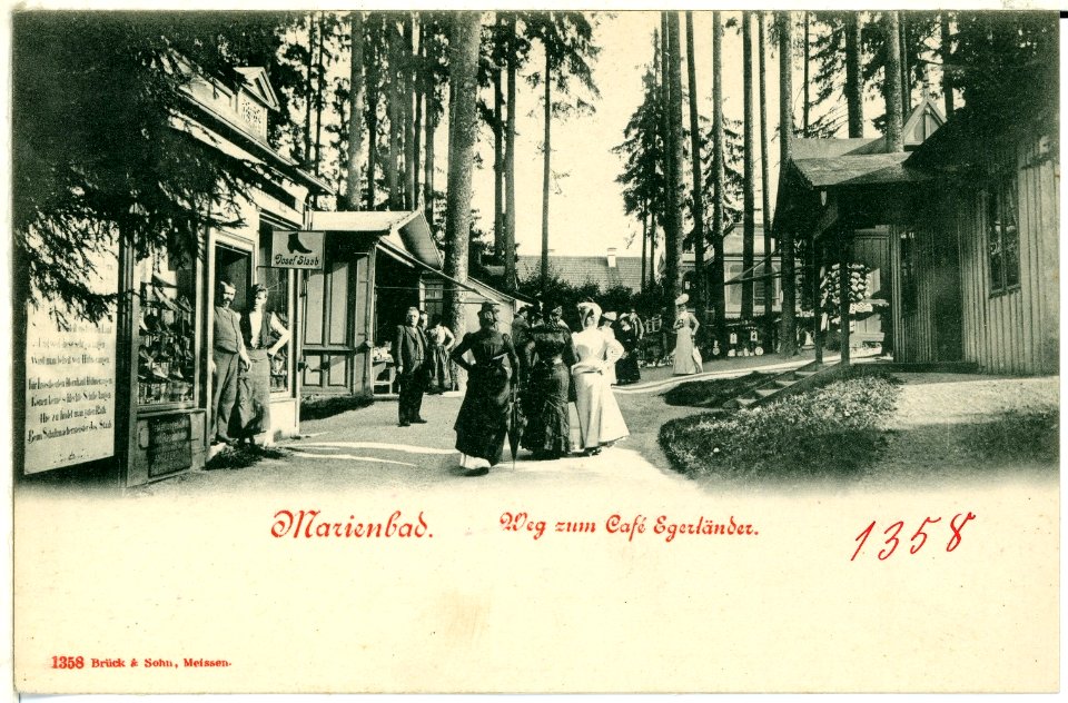 01358-Marienbad-1899-Weg zum Cafe Egerländer-Brück & Sohn Kunstverlag