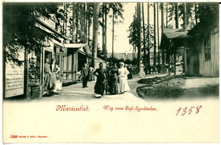 01358-Marienbad-1899-Weg zum Cafe Egerländer-Brück & Sohn Kunstverlag