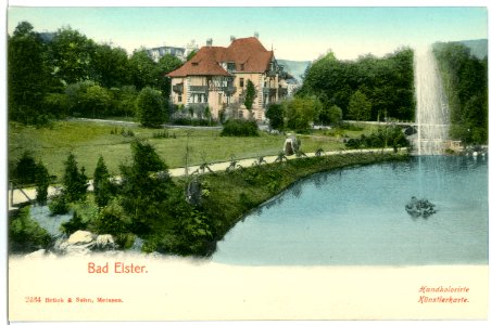 02434-Bad Elster-1902-Albert-Park, Villa mit Carola-Weiher-Brück & Sohn Kunstverlag