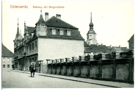 11383-Elsterwerda-1910-Rathaus mit Bürgerschule-Brück & Sohn Kunstverlag photo