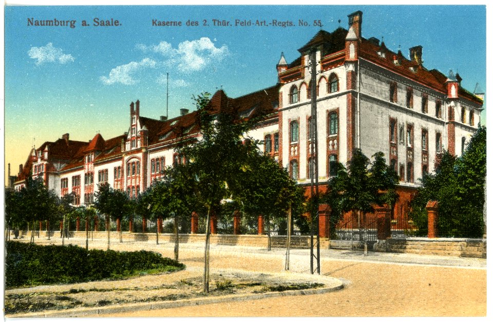 17419-Naumburg-1914-Kaserne des 2. Thüringischen Feld-Artillerie-Regiments Nr. 55-Brück & Sohn Kunstverlag