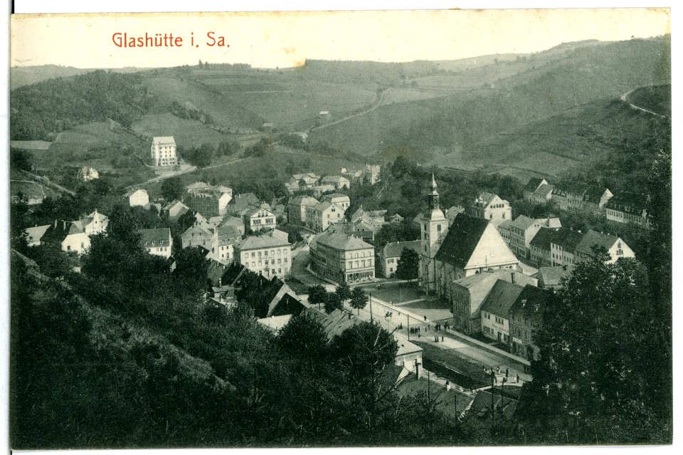11607-Glashütte-1910-Blick auf Glashütte-Brück & Sohn Kunstverlag