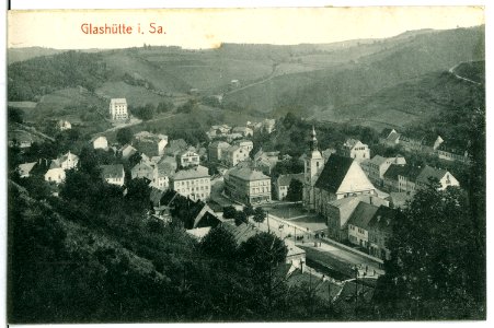 11607-Glashütte-1910-Blick auf Glashütte-Brück & Sohn Kunstverlag