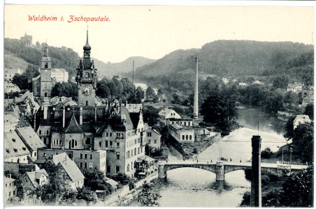 16501-Waldheim-1913-Blick auf Waldheim-Brück & Sohn Kunstverlag