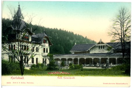 02698-Karlsbad-1902-Cafe Kaiserpark-Brück & Sohn Kunstverlag