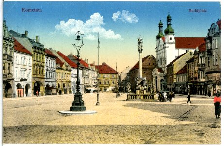 14703-Komotau-1912-Marktplatz-Brück & Sohn Kunstverlag photo