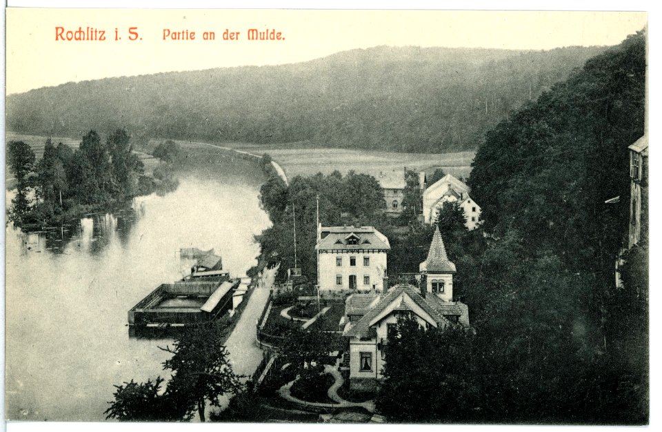 11971-Rochlitz-1910-Partie an der Mulde-Brück & Sohn Kunstverlag