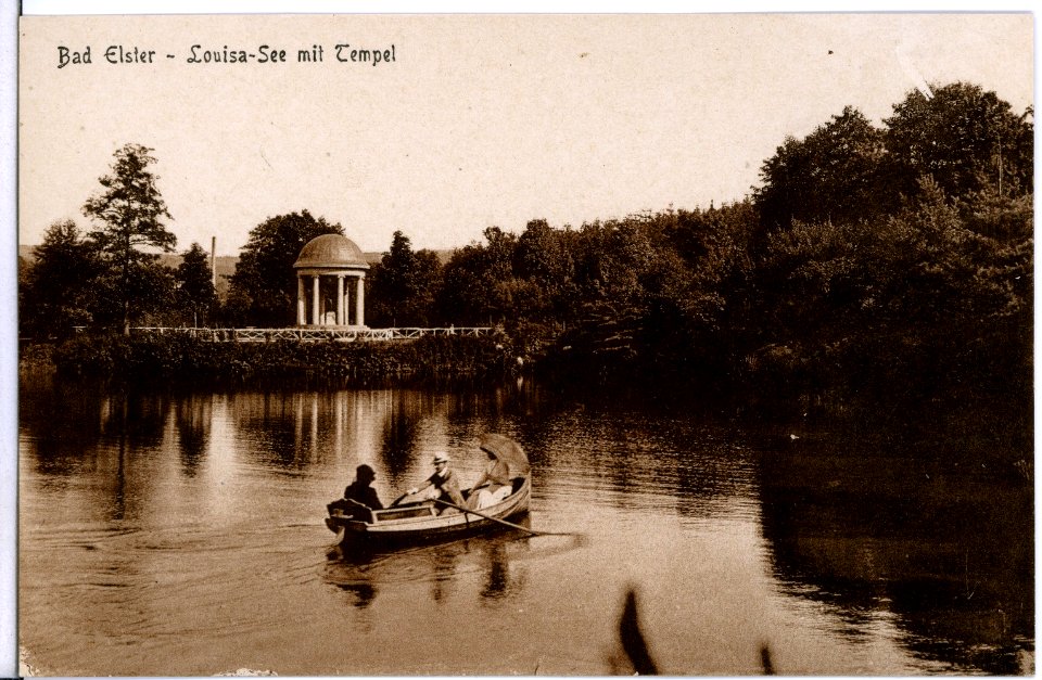 11659-Bad Elster-1910-Louisa-See mit Ruderboot - Tempel-Brück & Sohn Kunstverlag