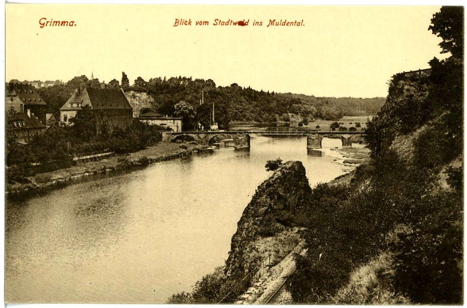 19353-Grimma-1915-Blick vom Stadtwald ins Muldental-Brück & Sohn Kunstverlag