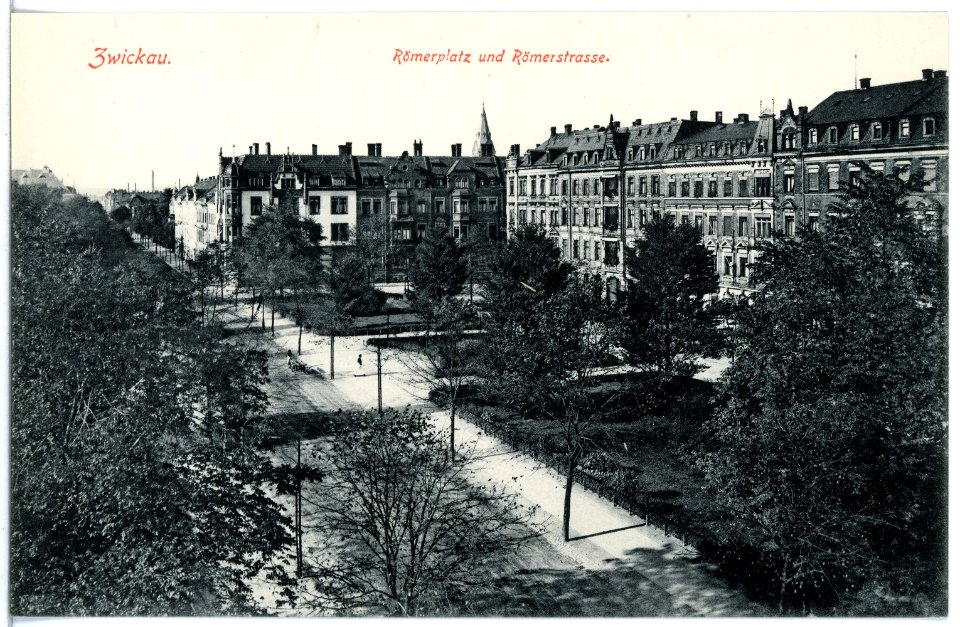 19912-Zwickau-1915-Römerplatz und Römerstraße-Brück & Sohn Kunstverlag