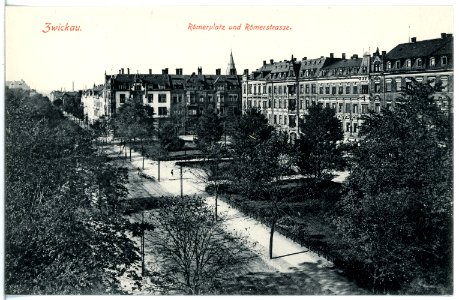 19912-Zwickau-1915-Römerplatz und Römerstraße-Brück & Sohn Kunstverlag