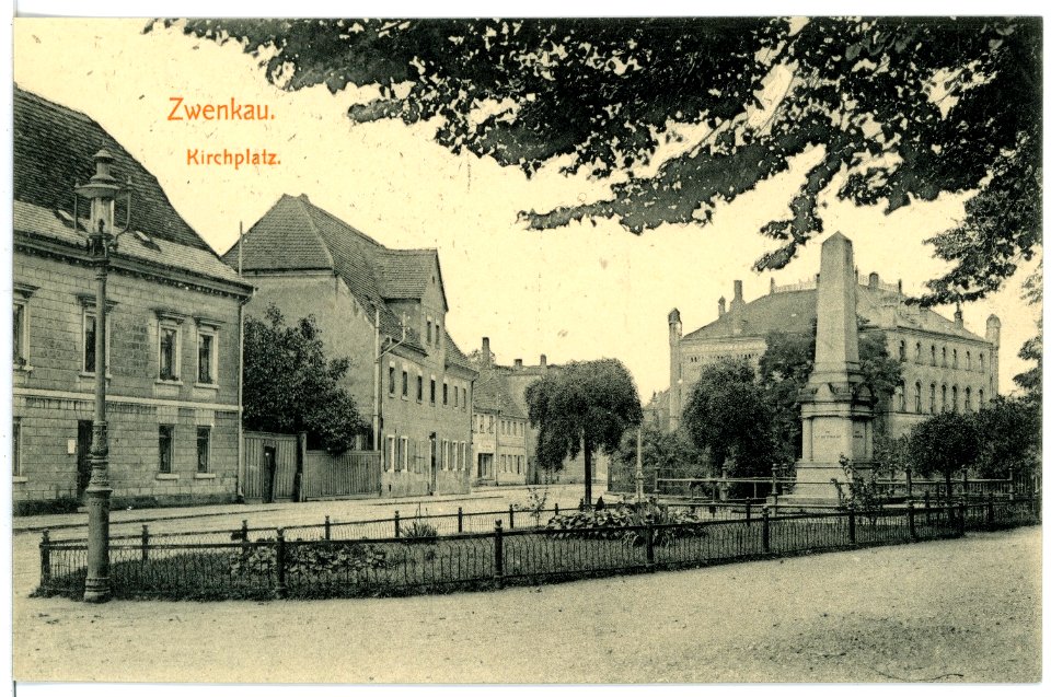 16420-Zwenkau-1913-Kirchplatz-Brück & Sohn Kunstverlag