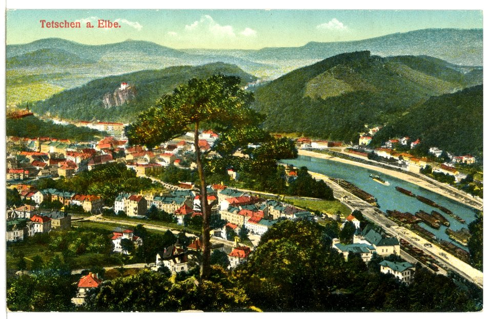 11999-Tetschen-1910-Blick auf Tetschen-Brück & Sohn Kunstverlag