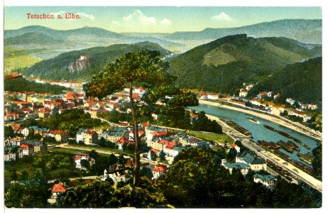 11999-Tetschen-1910-Blick auf Tetschen-Brück & Sohn Kunstverlag