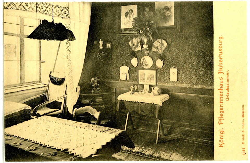 04211-Hubertusburg-1903-Pflegerinnenhaus Urlaubszimmer-Brück & Sohn Kunstverlag