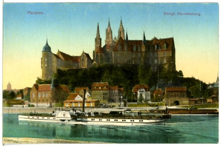 11638-Meißen-1910-Albrechtsburg und Dom - Dampfer Aussig-Brück & Sohn Kunstverlag