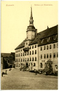 19817-Roßwein-1915-Rathaus und Klosterkeller-Brück & Sohn Kunstverlag