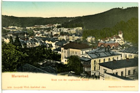 05170-Marienbad-1904-Blick von der englischen Kirche nach Marienbad-Brück & Sohn Kunstverlag