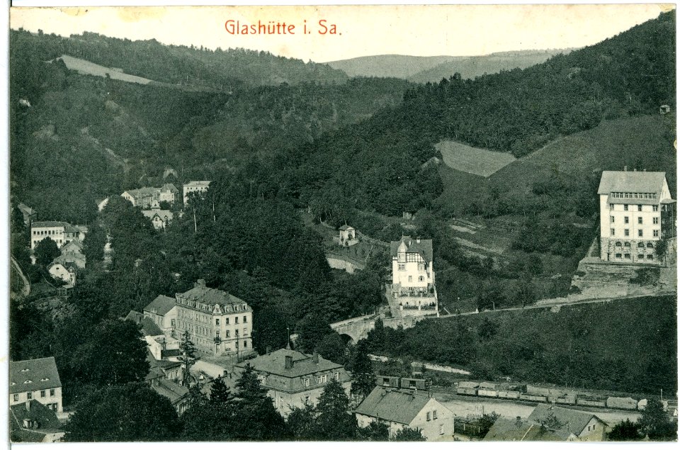 11608-Glashütte-1910-Blick auf Glashütte-Brück & Sohn Kunstverlag