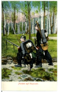 02665-Rabenauer Grund-1902-1. Königlich Sächsisches Pionier-Bataillon Nr. 12 - Pioniere auf Vorposten-Brück & Sohn Kunstverlag