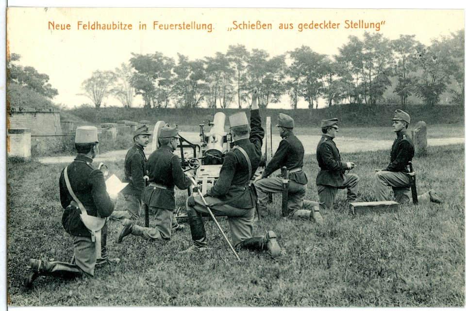 11529-Theresienstadt-1910-Neue Feldhaubitze in Feuerstellung-Brück & Sohn Kunstverlag