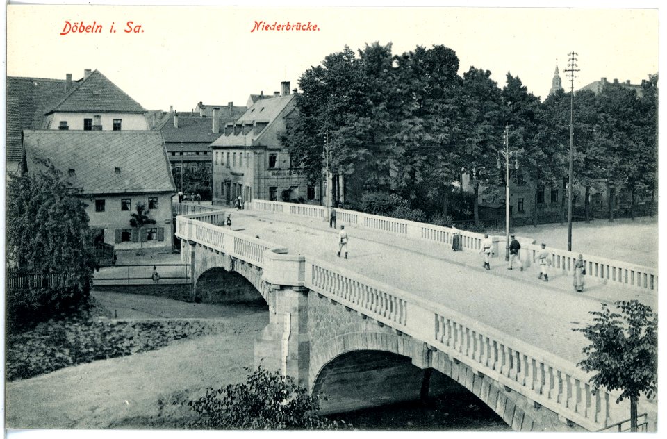 19205-Döbeln-1915-Niederbrücke-Brück & Sohn Kunstverlag