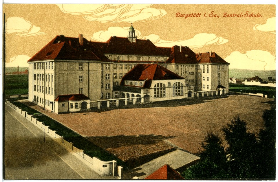 17654-Burgstädt-1914-Zentralschule-Brück & Sohn Kunstverlag