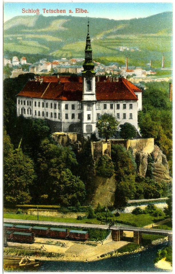 18036-Tetschen-1914-Schloß-Brück & Sohn Kunstverlag
