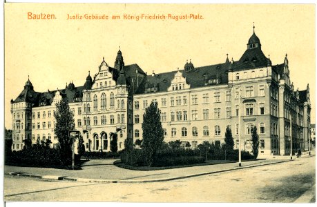 11549-Bautzen-1910-Justizgebäude am König Friedrich August Platz-Brück & Sohn Kunstverlag