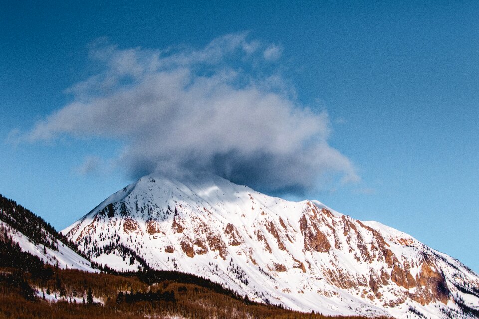 Sky clouds mountain photo