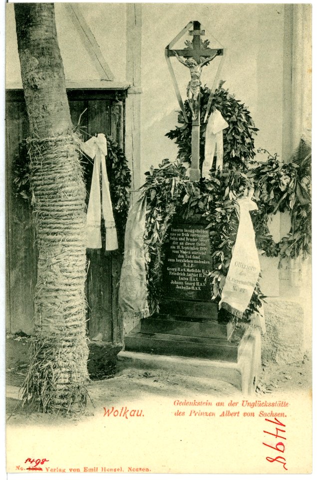01498-Wolkau-1900-Gedenkstein-Brück & Sohn Kunstverlag