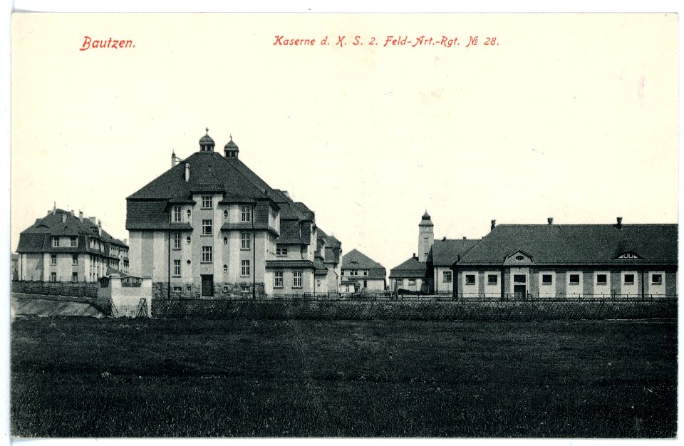 15859-Bautzen-1913-Kaserne des 2. Feld-Artillerie-Regiments Nr. 28-Brück & Sohn Kunstverlag
