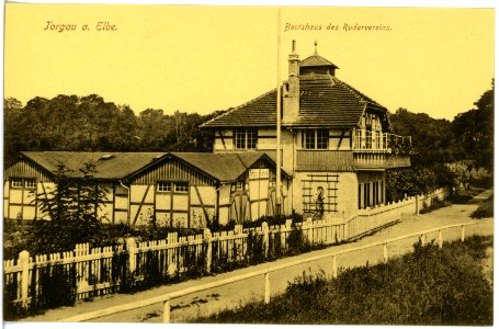 18250-Torgau-1914-Bootshaus des Rudervereins-Brück & Sohn Kunstverlag