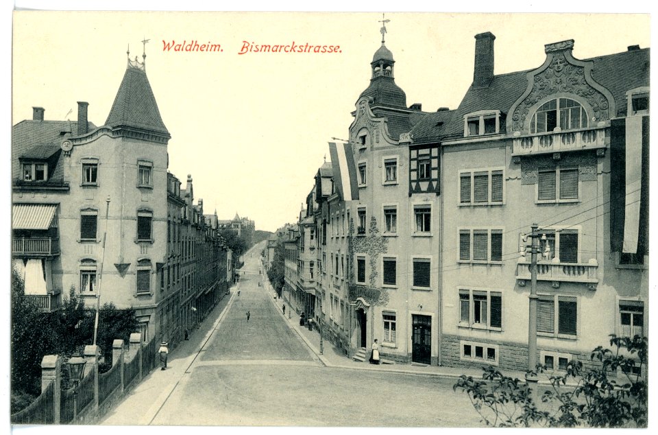 16514-Waldheim-1913-Bismarckstraße-Brück & Sohn Kunstverlag