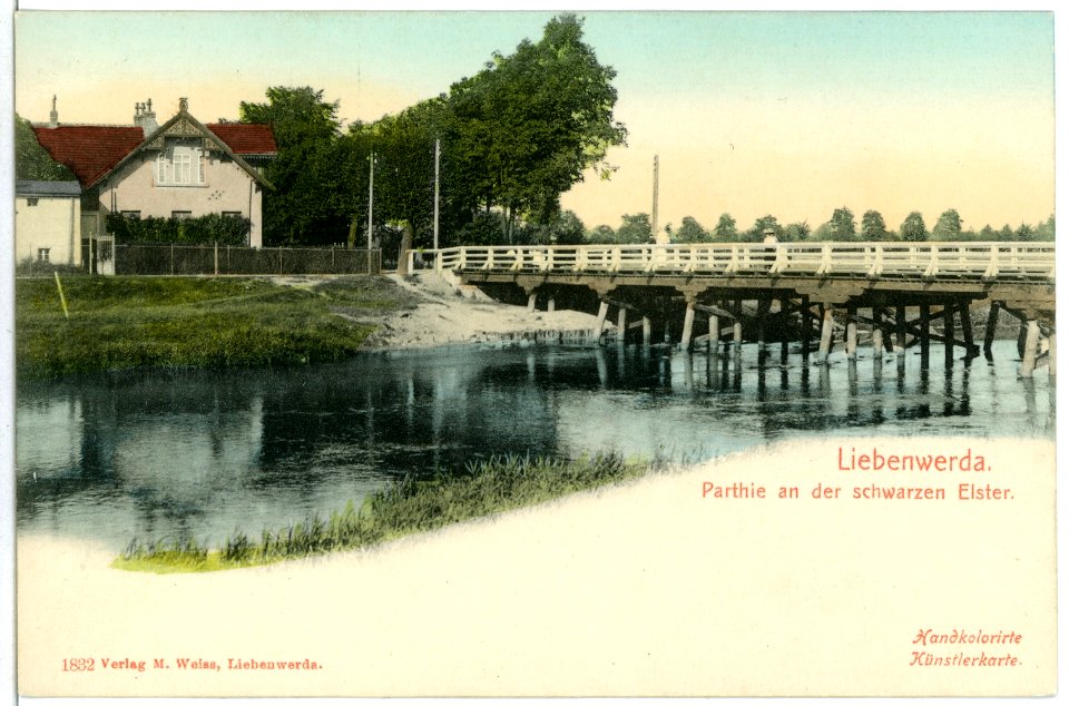 01832-Liebenwerda-1901-Partie an der schwarzen Elster-Brück & Sohn Kunstverlag