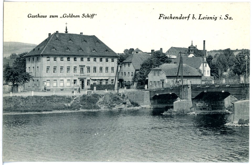 19424-Fischendorf-1915-Gasthaus zum goldnen Schiff-Brück & Sohn Kunstverlag