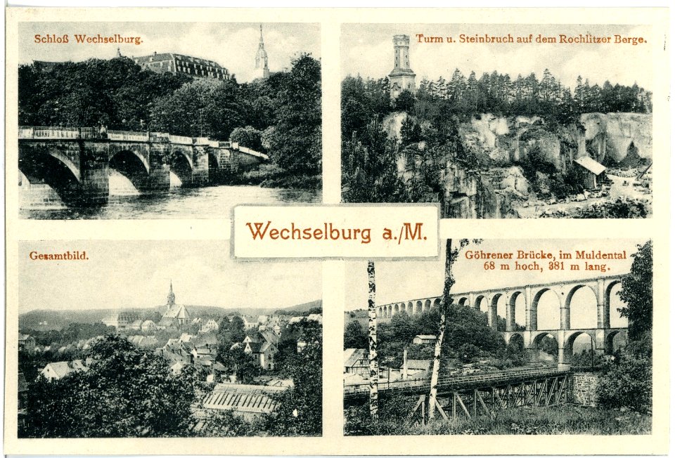18034-Wechselburg-1914-verschiedene Ansichten-Brück & Sohn Kunstverlag