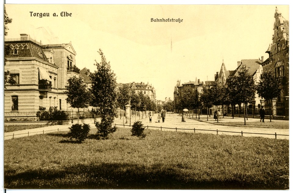 05393-Torgau-1904-Bahnhofstraße-Brück & Sohn Kunstverlag