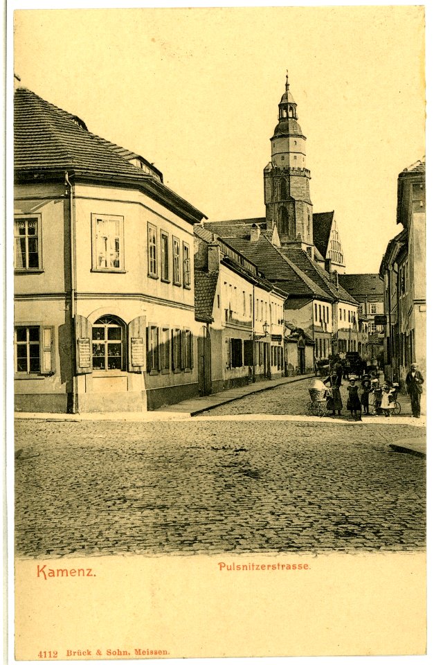 04112-Kamenz-1903-Pulsnitzerstraße-Brück & Sohn Kunstverlag