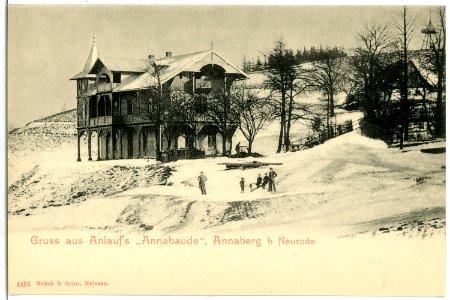 04453-Annaberg-1903-Annaberg bei Neurode, Annabaude im Winter-Brück & Sohn Kunstverlag