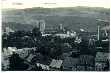 15948-Zschopau-1913-Blick auf Schloß Wildeck und Zschopau-Brück & Sohn Kunstverlag
