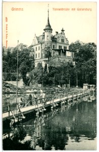 04698-Grimma-1903-Tonnenbrücke mit Gattersburg-Brück & Sohn Kunstverlag