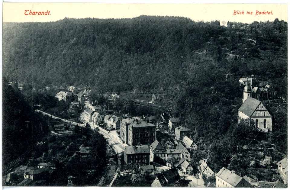 17749-Tharandt-1914-Blick ins Badetal-Brück & Sohn Kunstverlag