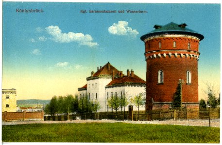 18716-Königsbrück-1915-Garnisonslazarett mit Wasserturm-Brück & Sohn Kunstverlag