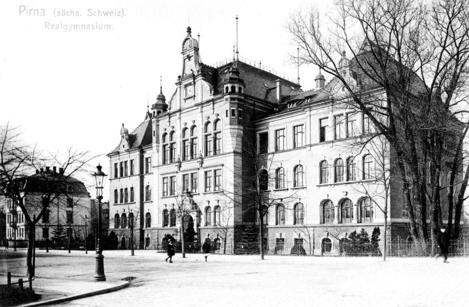 17656-Pirna-1914-Realgymnasium-Brück & Sohn Kunstverlag