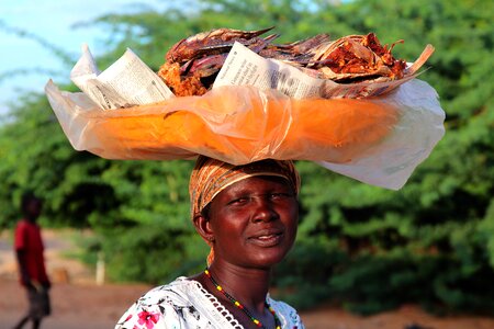 Africa woman fish