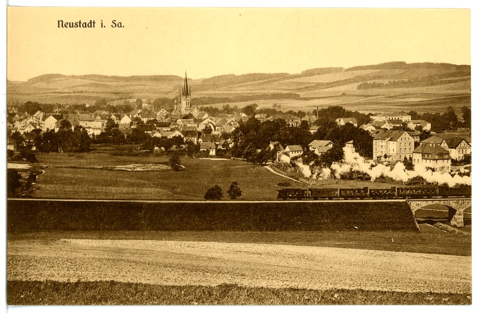 16988-Neustadt-1913-Blick auf Neustadt-Brück & Sohn Kunstverlag