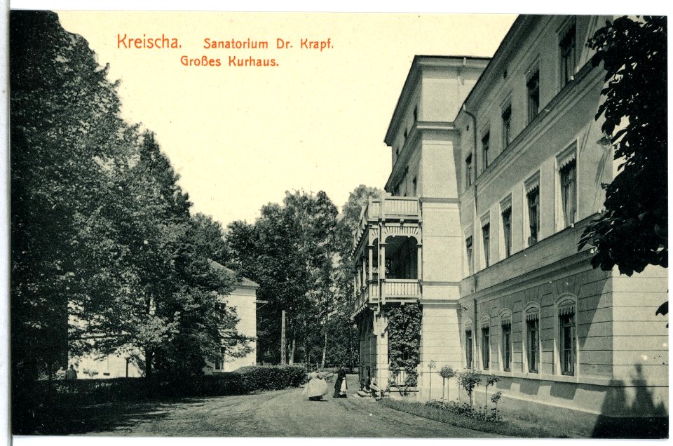 14777-Kreischa-1912-Sanatorium Dr. Krapf - Großes Kurhaus-Brück & Sohn Kunstverlag