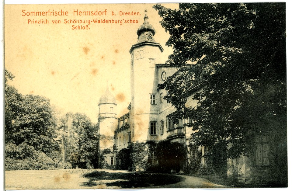 14738-Hermsdorf-1912-Schönburg - Waldenburgsches Schloß-Brück & Sohn Kunstverlag