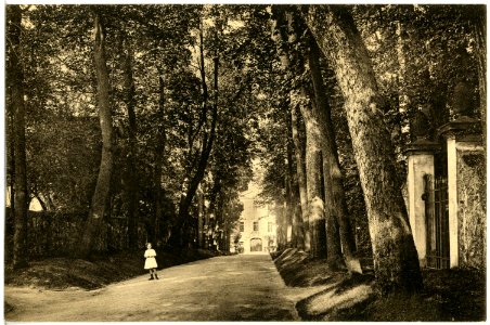19410-Lichtenwalde-1915-Eingang zum Schloß-Brück & Sohn Kunstverlag